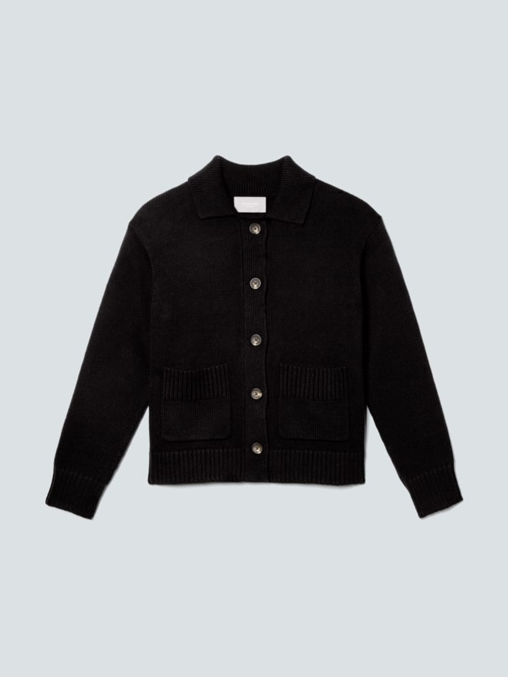 Everlane 100% Organic Cotton Chore Sweater Jacket Black XS